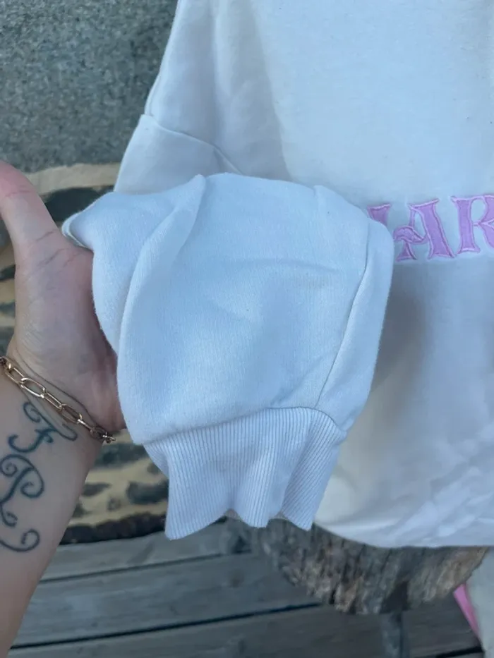 Sweat crème imprimée rose - Monki - photo numéro 4