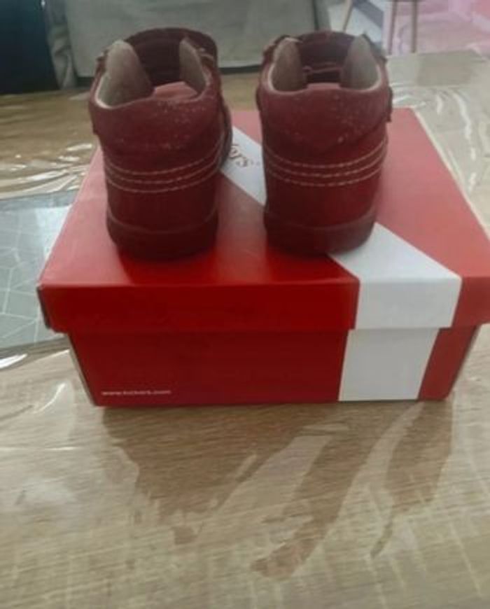Chaussure kickers Taille 24 ~ bordeaux /doré - photo numéro 3
