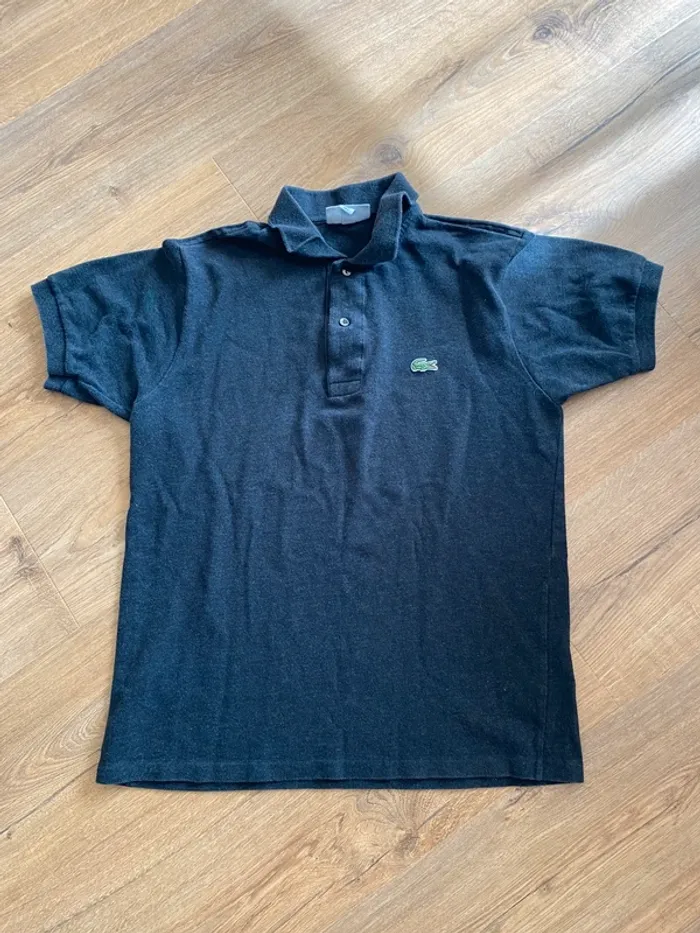Polo Lacoste homme gris anthracite – Taille S – Authentique – Boutons nacrés - photo numéro 5