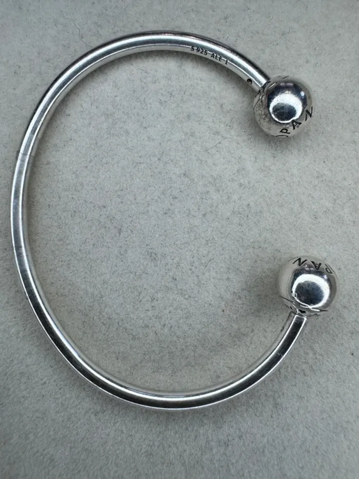Bracelet Jonc ouvert Pandora Authentique en Argent lisse Taille 1 - photo numéro 2