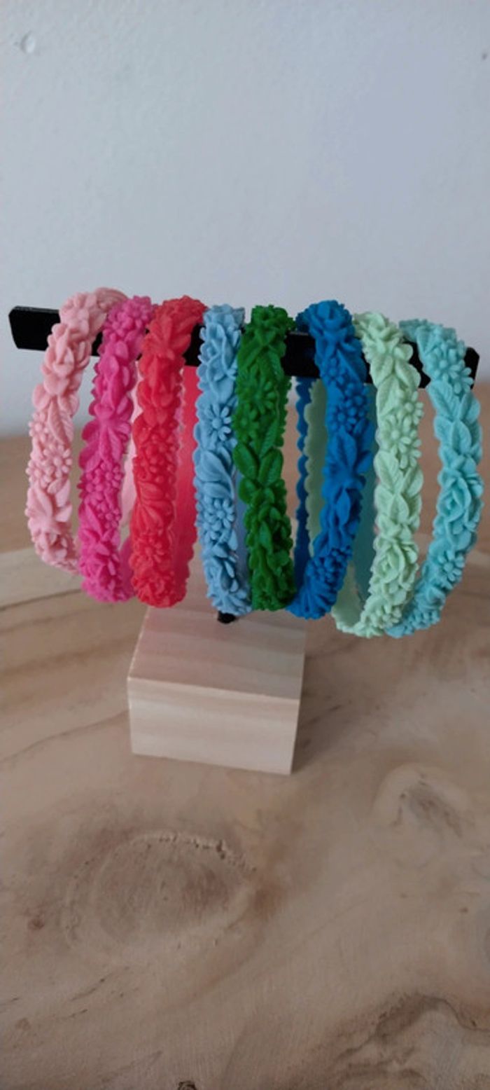 Bracelet silicone boho fleurs 3D - photo numéro 2