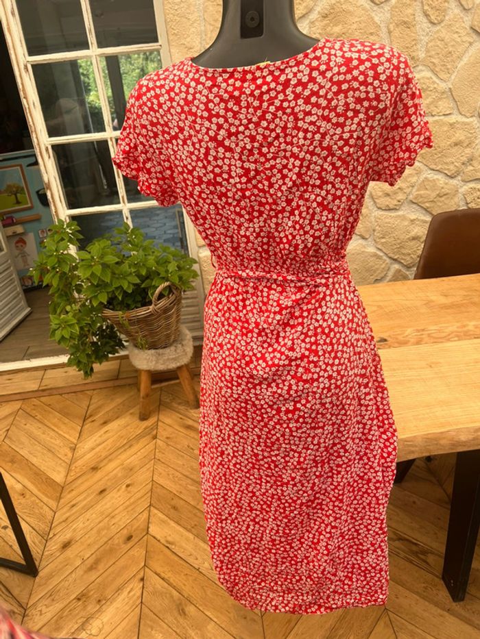 Robe longue rouge à fleurs été taille S M 36 38 juju s’amuse deluxe - photo numéro 6