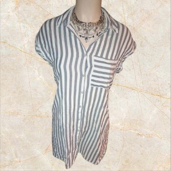 Robe chemise sans manche à rayures - bleu/blanc - Pimkie - Taille XS/34