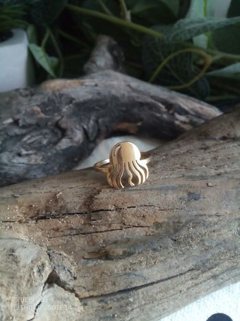 Bague bohème méduse dorée