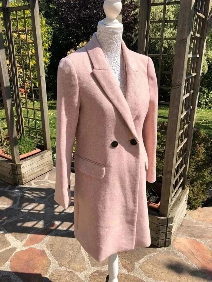 Manteau Mango neuf en taille S, rose poudré - photo numéro 8