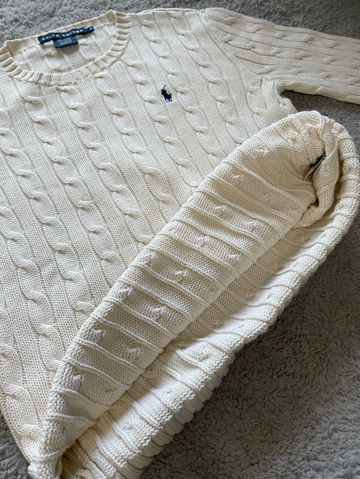 Pull torsadé col rond Ralph Lauren femme taille M - photo numéro 8