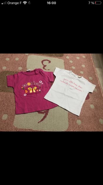 2 tee shirts 6mois été