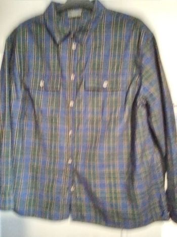 Chemise femme écossaise bleu