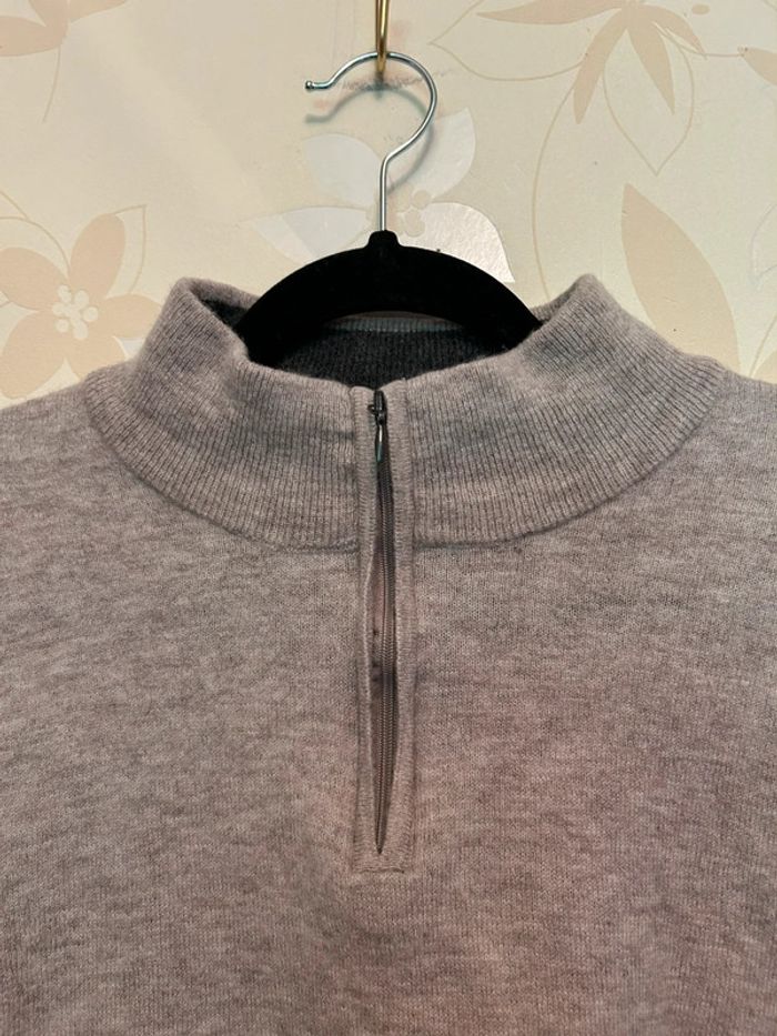 Pull beige col montant taille L - photo numéro 3
