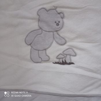 Tour de lit nounours gris