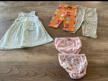 Lot bébé fille été 6 mois robe leggings culottes