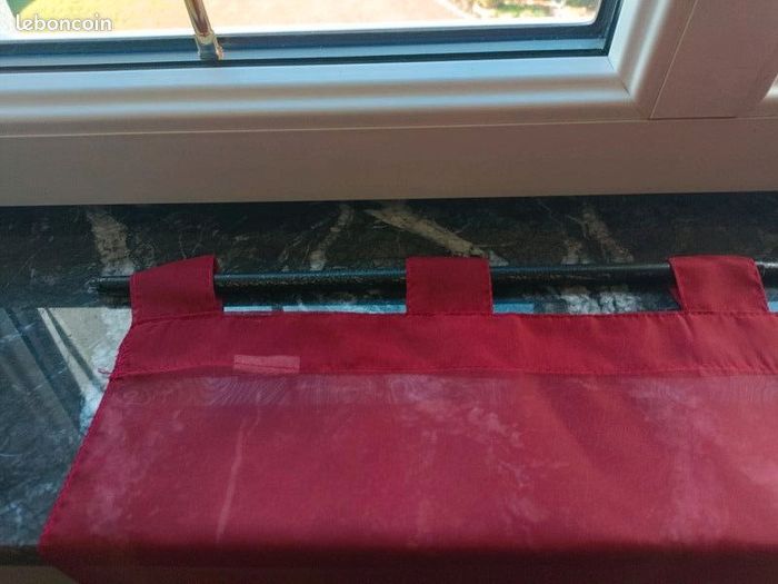 Paire de voilage bordeaux - photo numéro 2