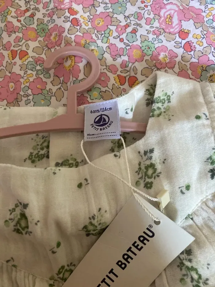 Magnifique blouse en gaze de coton neuve petit bateau 6 ans - photo numéro 3