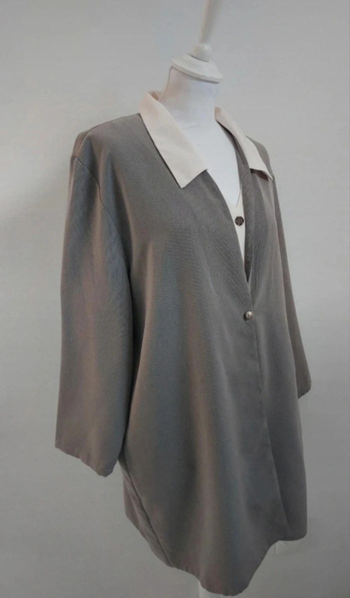 Veste chemise surchemise blazer fluide 2 en 1 46-48 - photo numéro 8