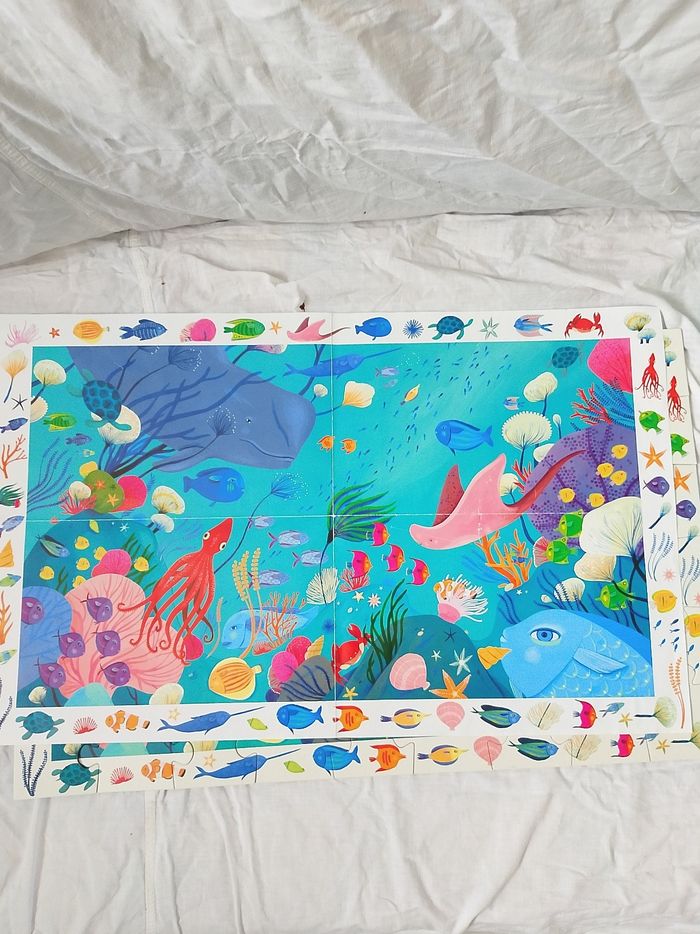 Puzzle observation & poster Djeco aquatique 54 pièces - photo numéro 4