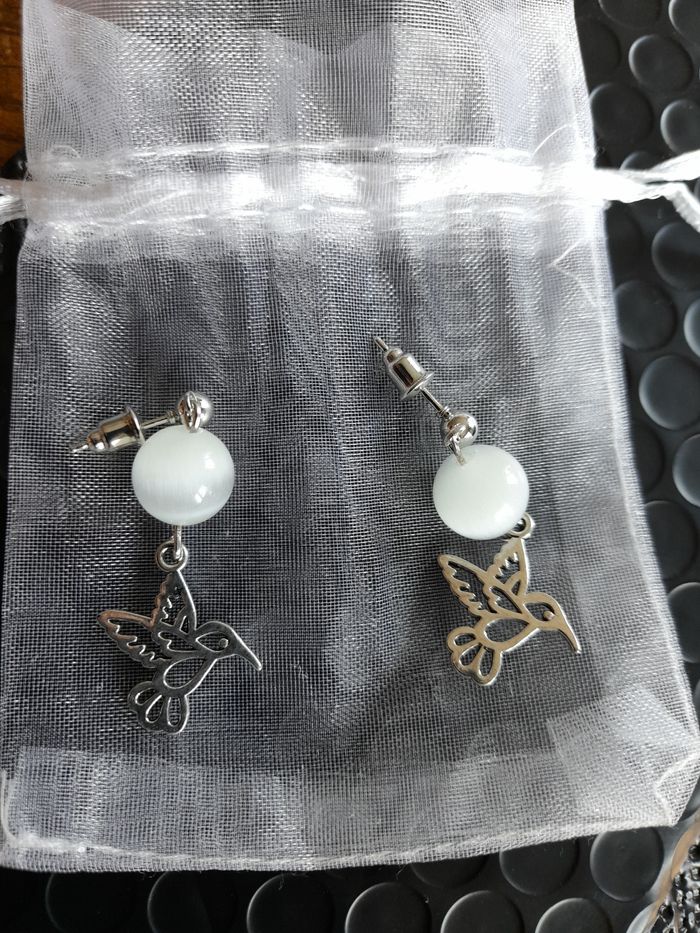 Boucles d'oreilles pierres de lune - photo numéro 7