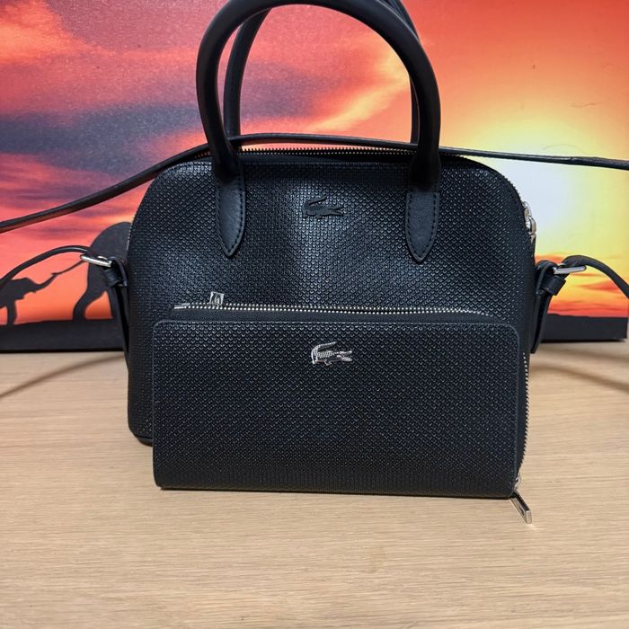 Sac +portefeuille Lacoste noir - photo numéro 2