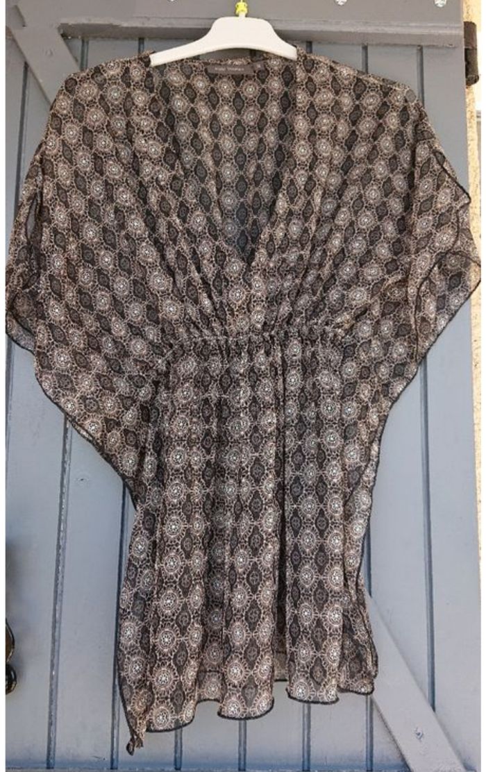 Blouse transparente à motifs
