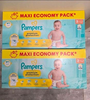 🍼 Pampers Premium Protection – Taille 3 (6–10 kg) – Lot 2x112 couches – Neuf