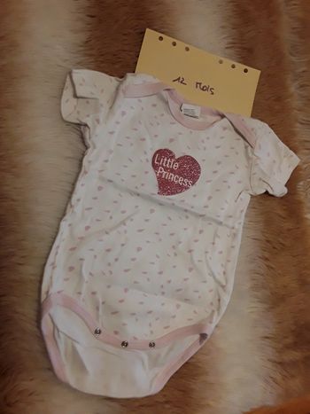 Body été bébé fille rose 12 mois