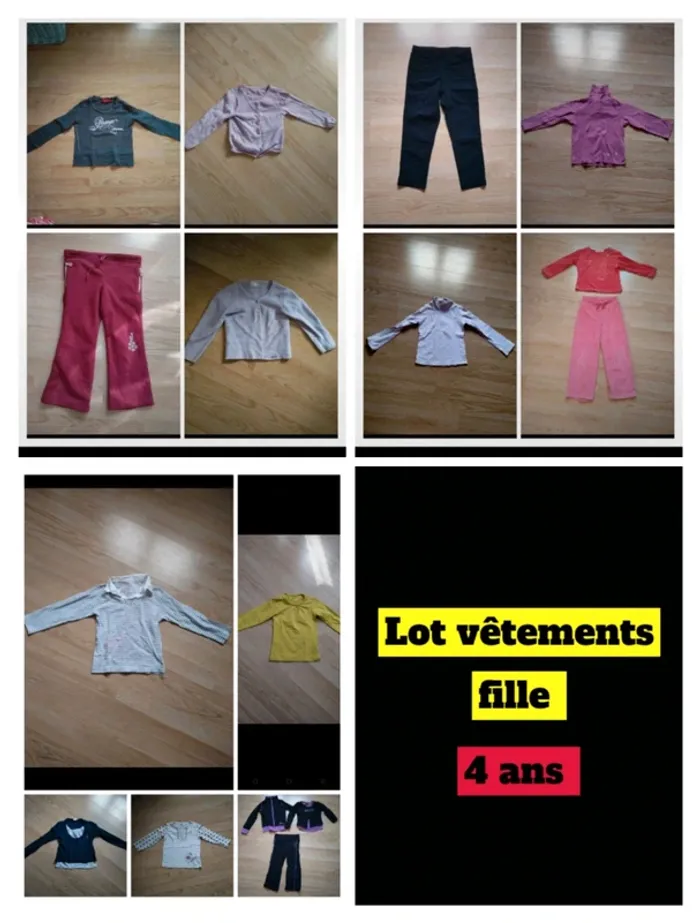 Lot vêtements fille. Hiver. 
Taille 4 ans