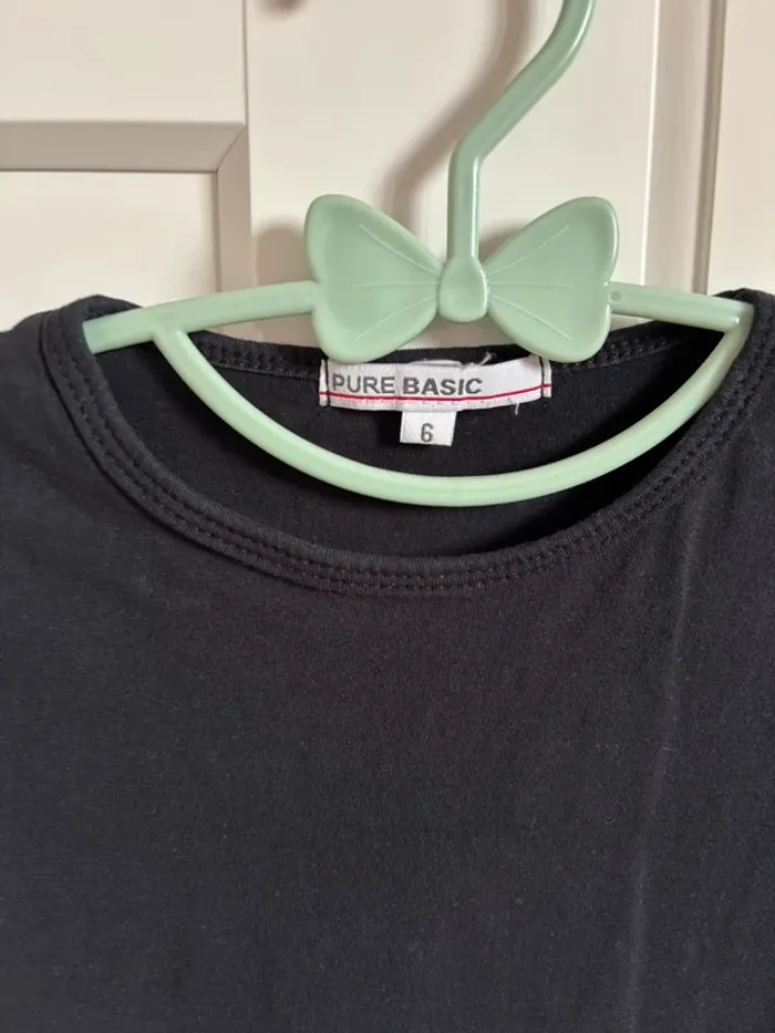 Tee-shirt noir basic fille - photo numéro 2