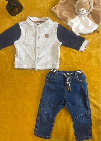 Ensemble veste et jeans obaibi bébé garçon