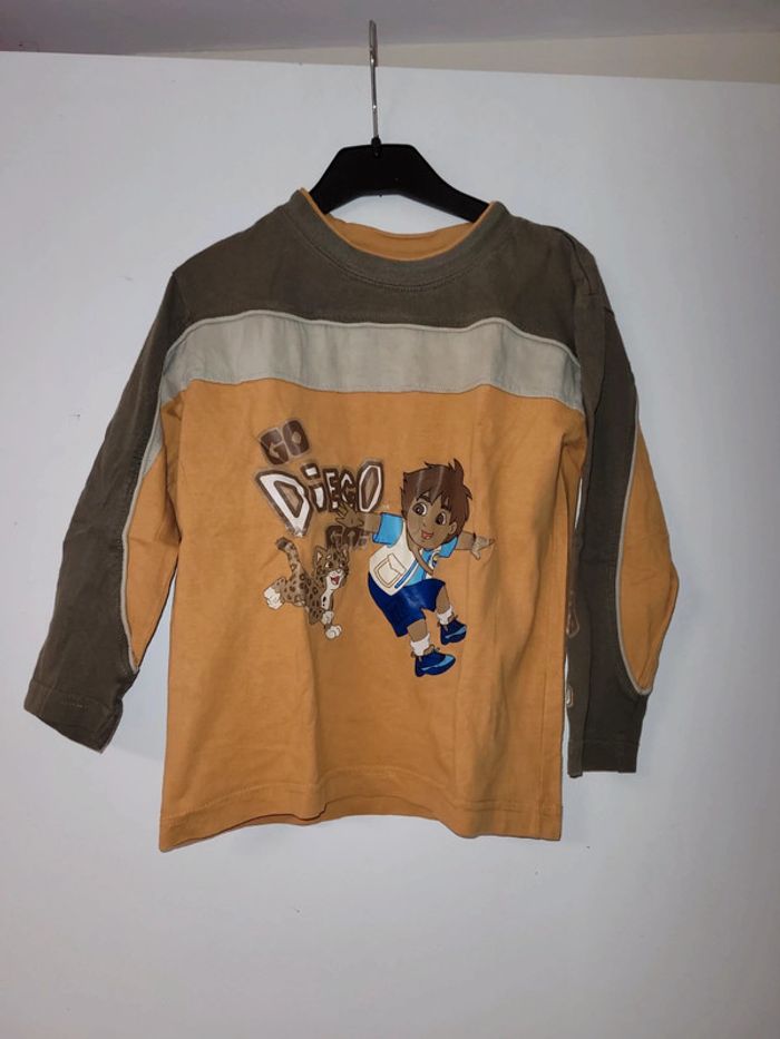 Tee-shirt manche longue diego garçon 4 ans