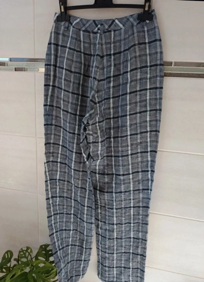Pantalon Teenflo vintage neuf, jamais porté, taille haute, 70% lin - photo numéro 4