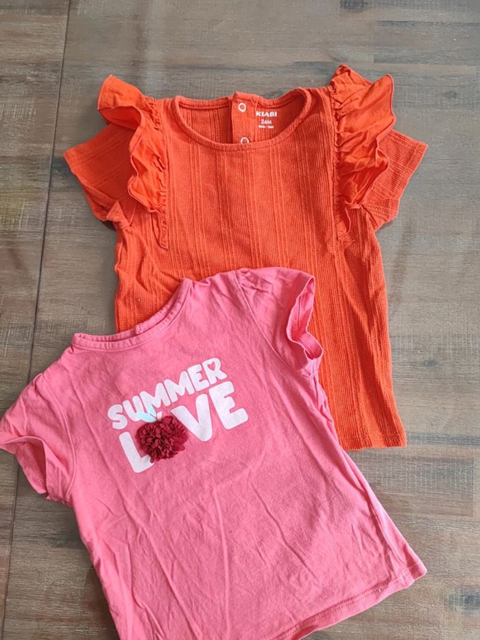 Lot de 2 tee-shirts Kiabi 24mois