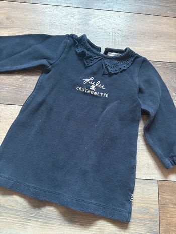 Robe bleue marine Lulu Castagnette 3 ans