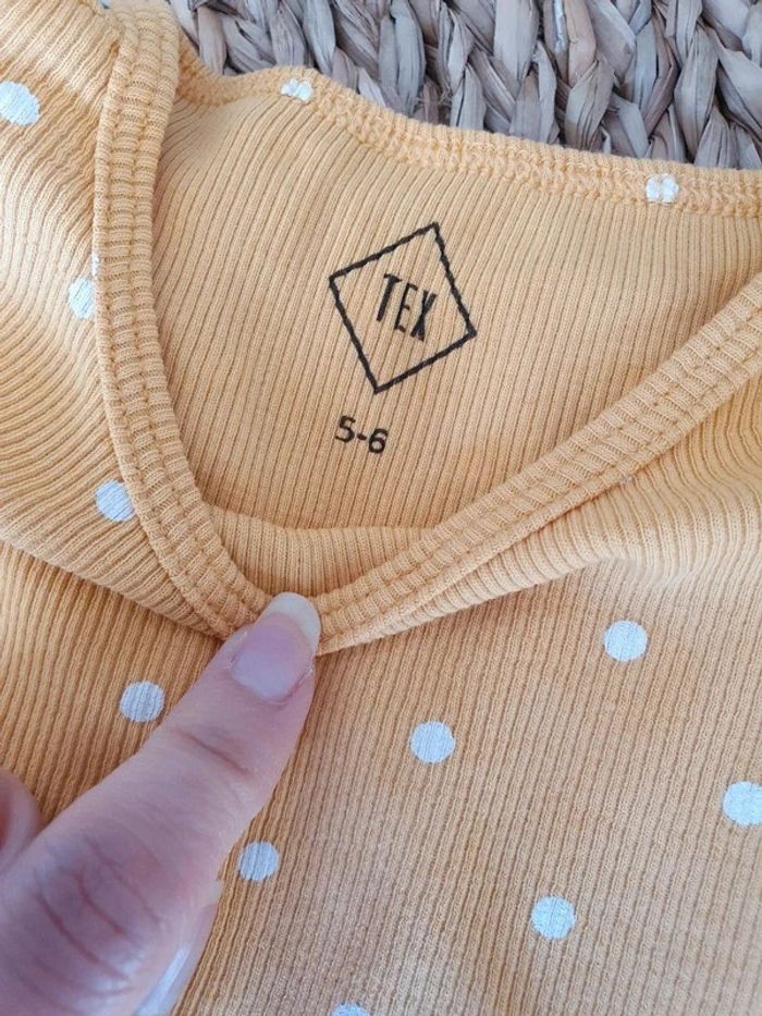 Lot de 2 tee-shirts sous-pulls manches longues fille 5-6 ans - photo numéro 4