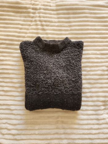 Pull gris chiné col montant – Maille cosy – Taille M