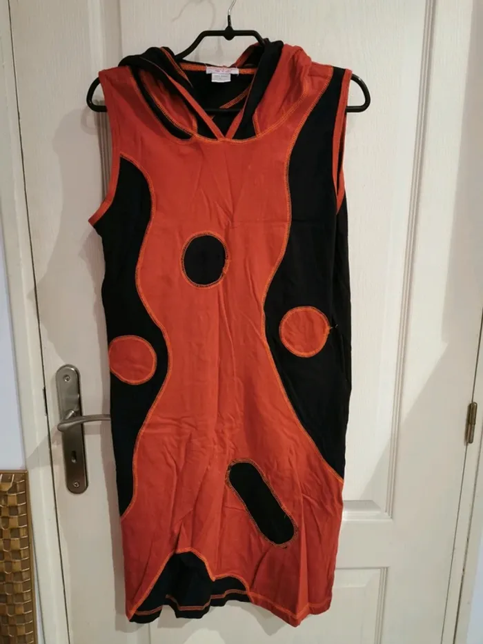 Robe lutin L brique et noir