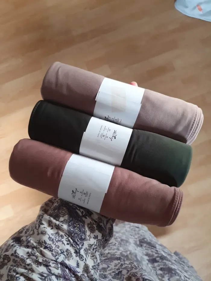 Lot de 3 hijabs/voile en jersey premium luxe neufs - photo numéro 4