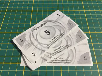 Lot x3 billet de 5 pièce détachée Monopoly Duel Masters Hasbro Parker Wizards #A64