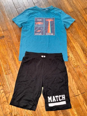 T-shirt okaidi et short Zara 12 ans