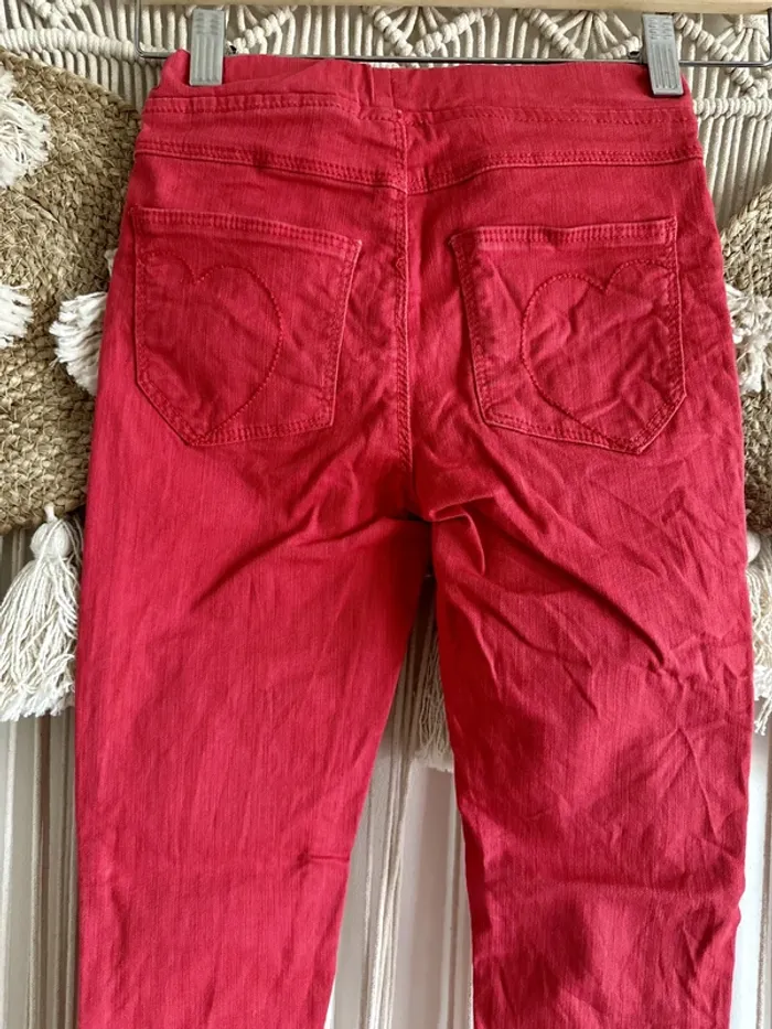 Jegging rouge coeurs 10 ans - photo numéro 2