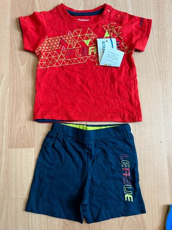 Bel ensemble d’été T. 12 mois/74 cm garçon neuf avec étiquette