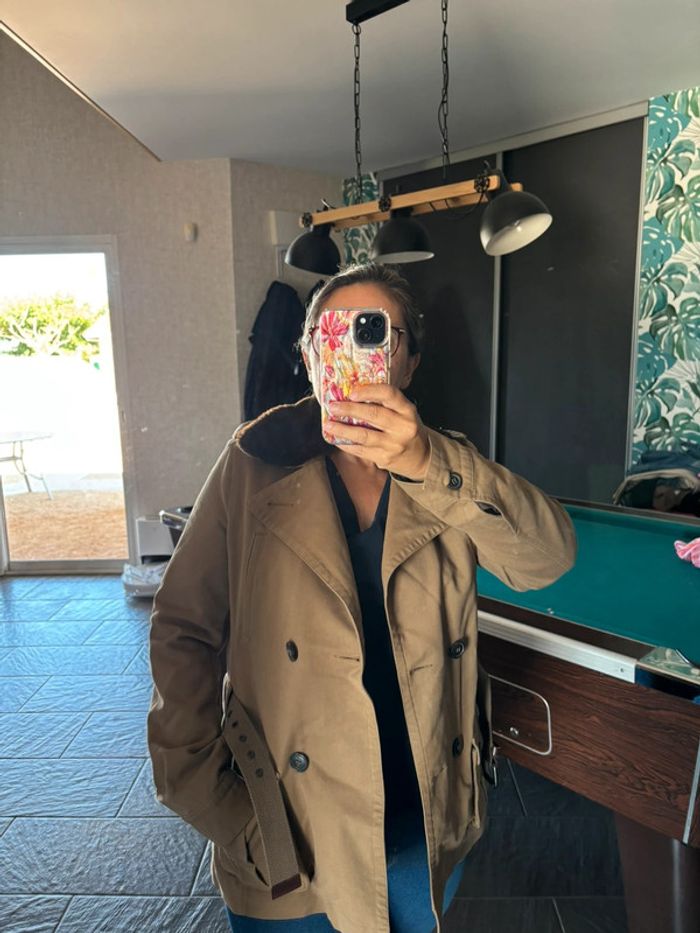 Trench camel taille 4 toute saison avec sa doublure amovible Comptoirs des cotonniers taille 40 - photo numéro 4