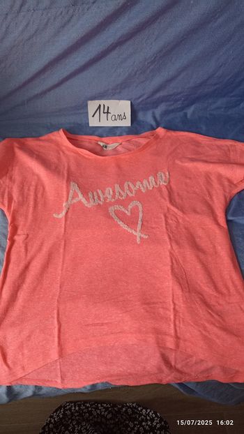 T-shirt rose H&M 14 ans
