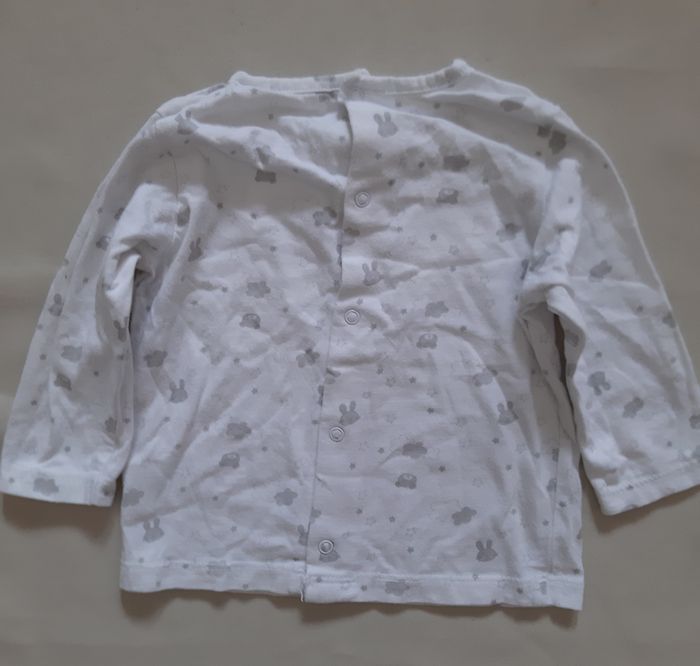 2 tee-shirts manches longues fille blanc et fuschia - Hello Kitty - 6 mois - photo numéro 9