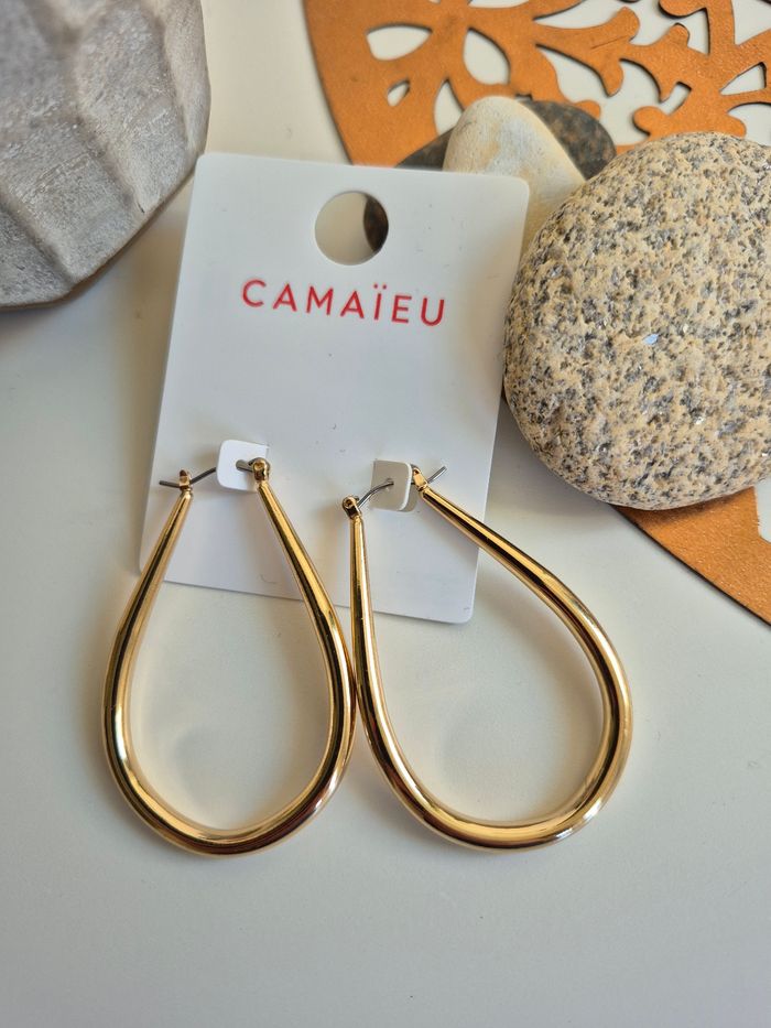 Boucles d’oreilles fantaisies dorées