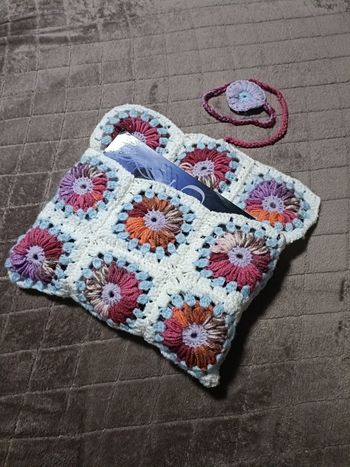 🎀 Magnifique pochette pour livre broché faite main 🎀