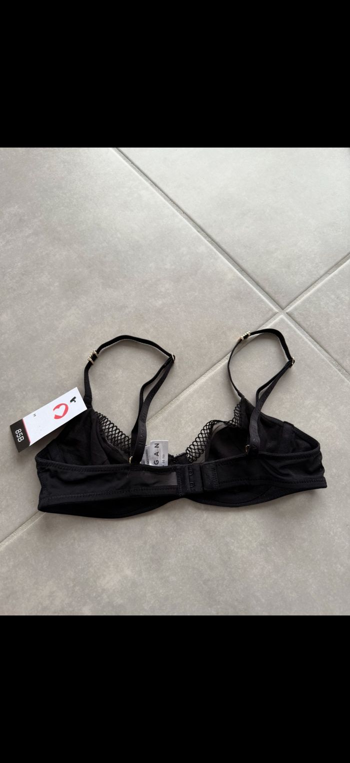 Soutien gorge Lucie noir et pailleté doré Morgan no 85B - photo numéro 9