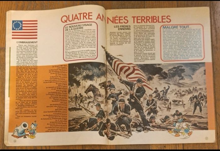 Ancien journal de mickey avec cadeau tableau happy birthday america N°1258 de 1976 vintage - photo numéro 6