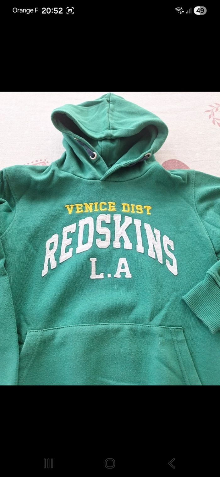 Pull capuche Redskins 10 ans - photo numéro 2