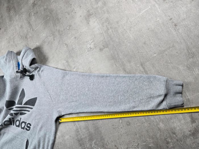 Sweat à Capuche Adidas Gris Logo Trefoil Vintage Streetwear Unisexe taille L - photo numéro 13