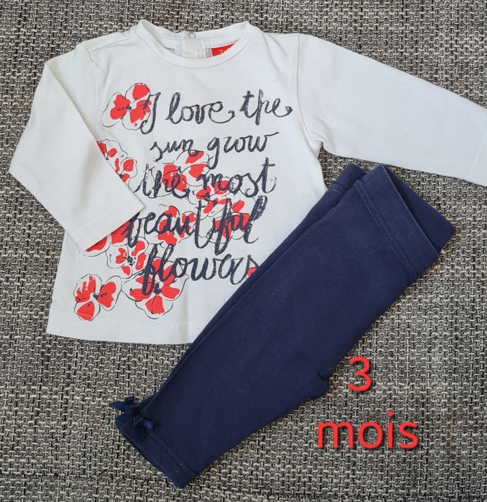 Ensemble bébé fille Tissaia 3-6 mois – Très bon état