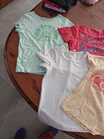 Lot tee shirt fille 8 ans